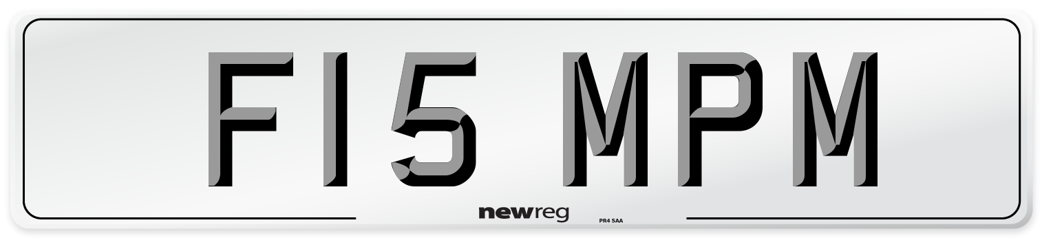 F15 MPM Number Plate from New Reg
